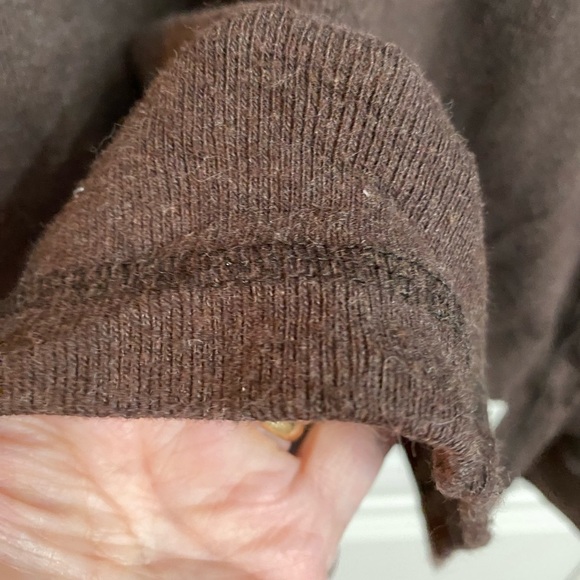 Roots Men’s XXL 1/4 Open Front with 3 Button Closure Brown Long Sleeve Sweater - Picture 6 of 13